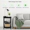 Modern End Table with Double Shelf Storage and Round Corner Design